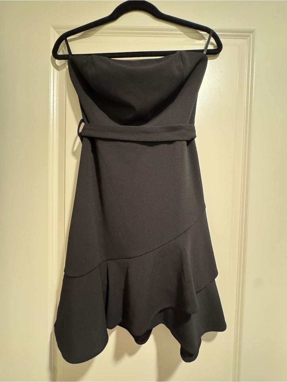 M Black Strapless Mini Dress
